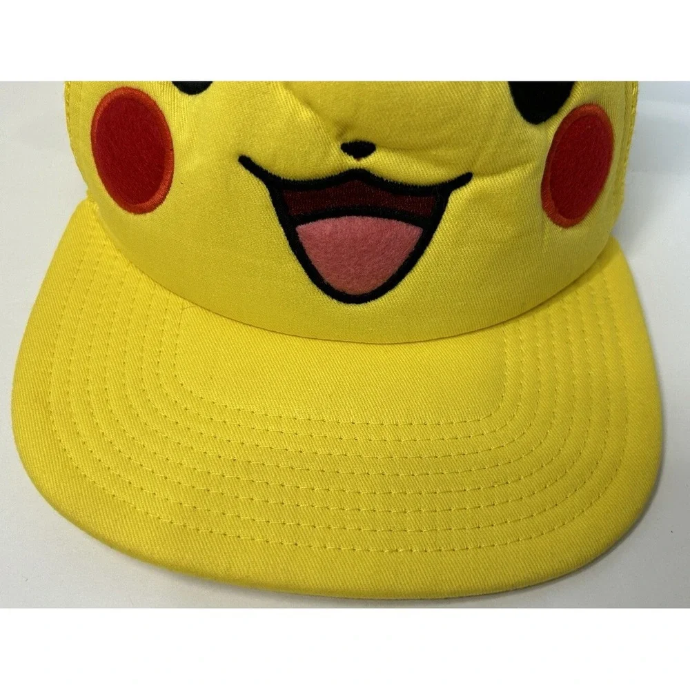 Nintendo Pokemon Pikachu Yellow Cap 3D Ears Youth‎ One Size SnapBack